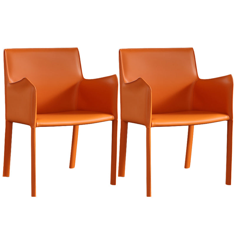 Esszimmer gepolsterter Armstuhl Kunstleder Parsons Stuhl