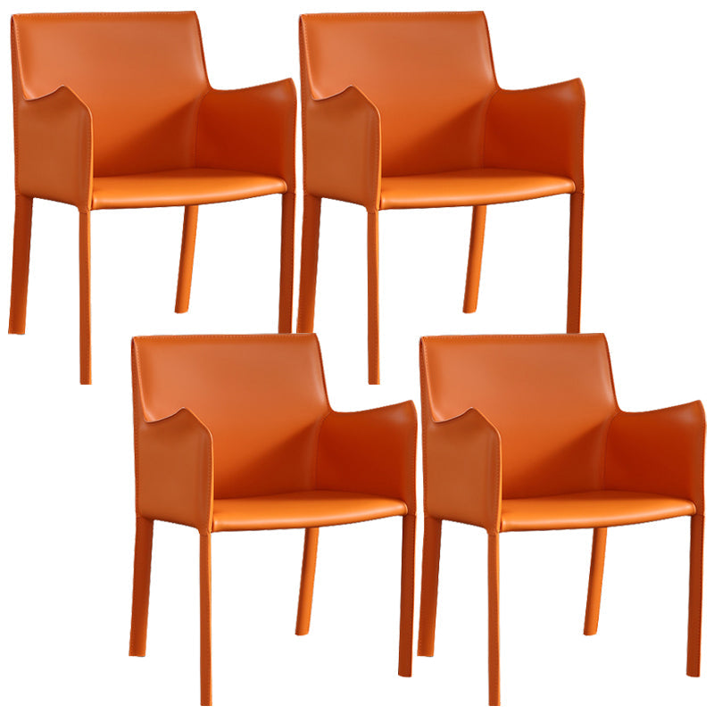 Esszimmer gepolsterter Armstuhl Kunstleder Parsons Stuhl