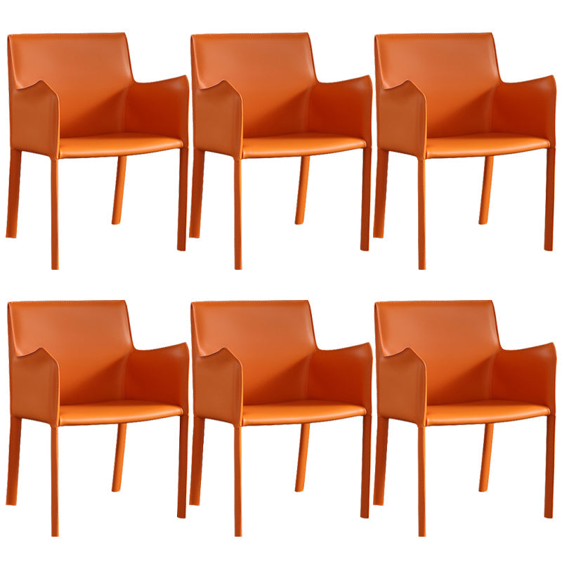 Esszimmer gepolsterter Armstuhl Kunstleder Parsons Stuhl