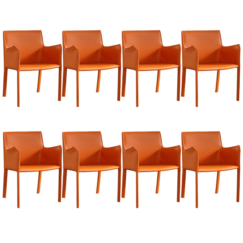 Esszimmer gepolsterter Armstuhl Kunstleder Parsons Stuhl