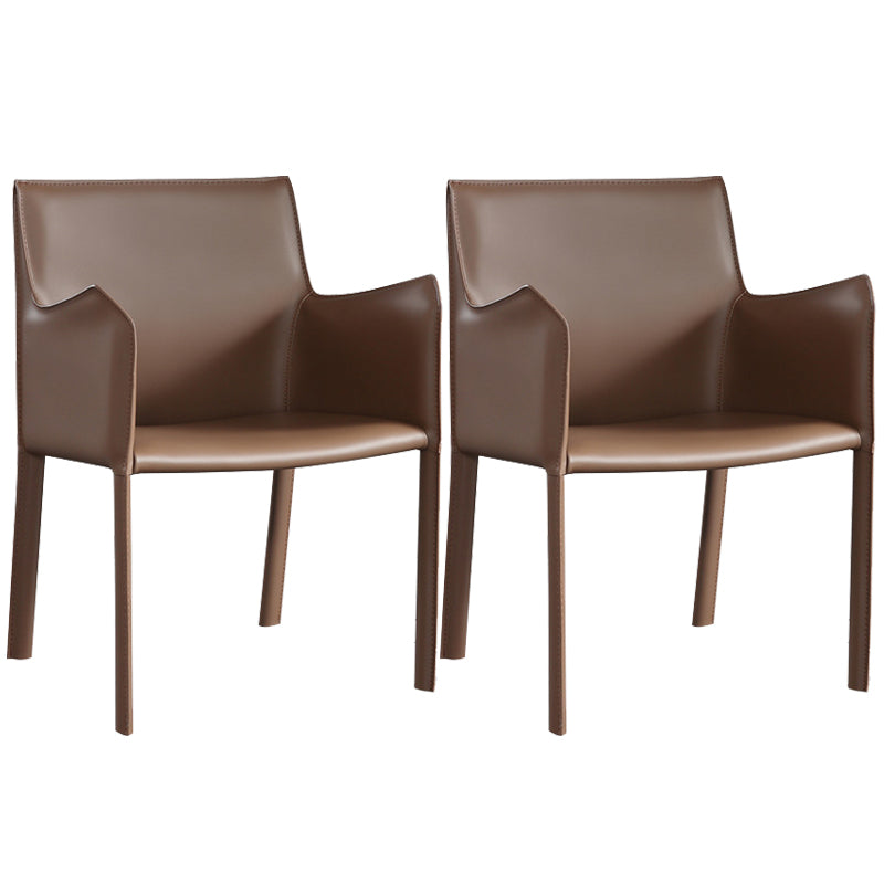 Esszimmer gepolsterter Armstuhl Kunstleder Parsons Stuhl