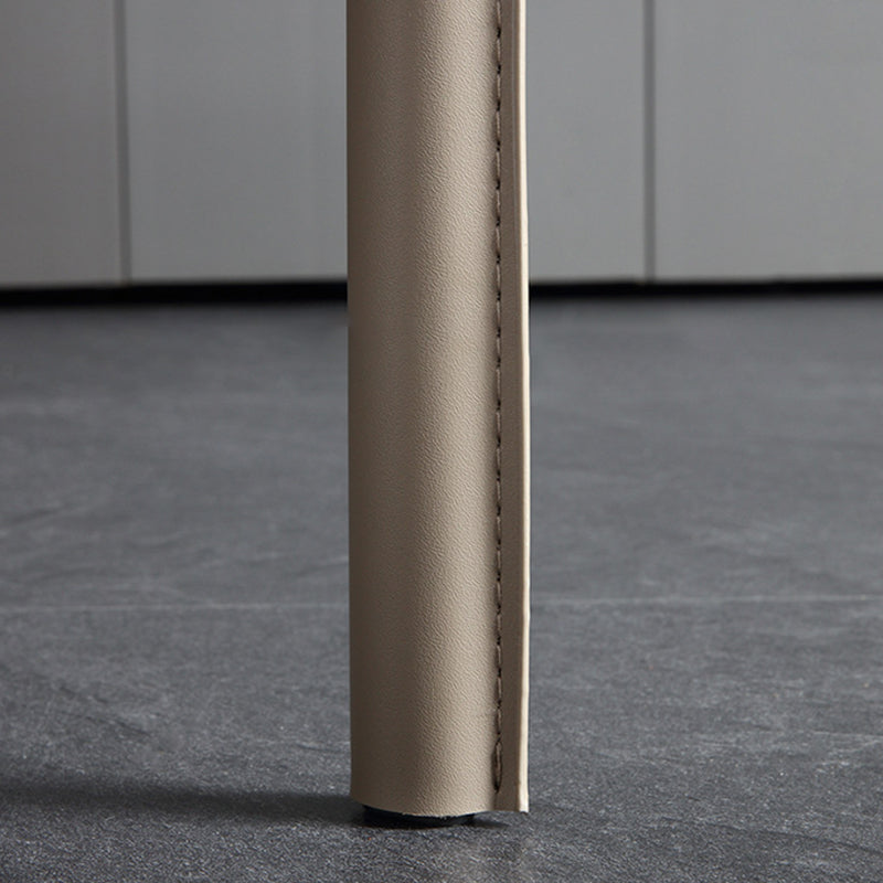 Esszimmer gepolsterter Armstuhl Kunstleder Parsons Stuhl