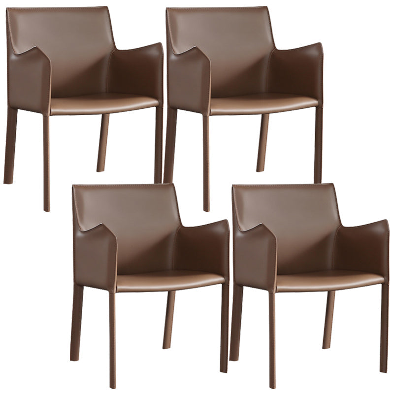 Esszimmer gepolsterter Armstuhl Kunstleder Parsons Stuhl