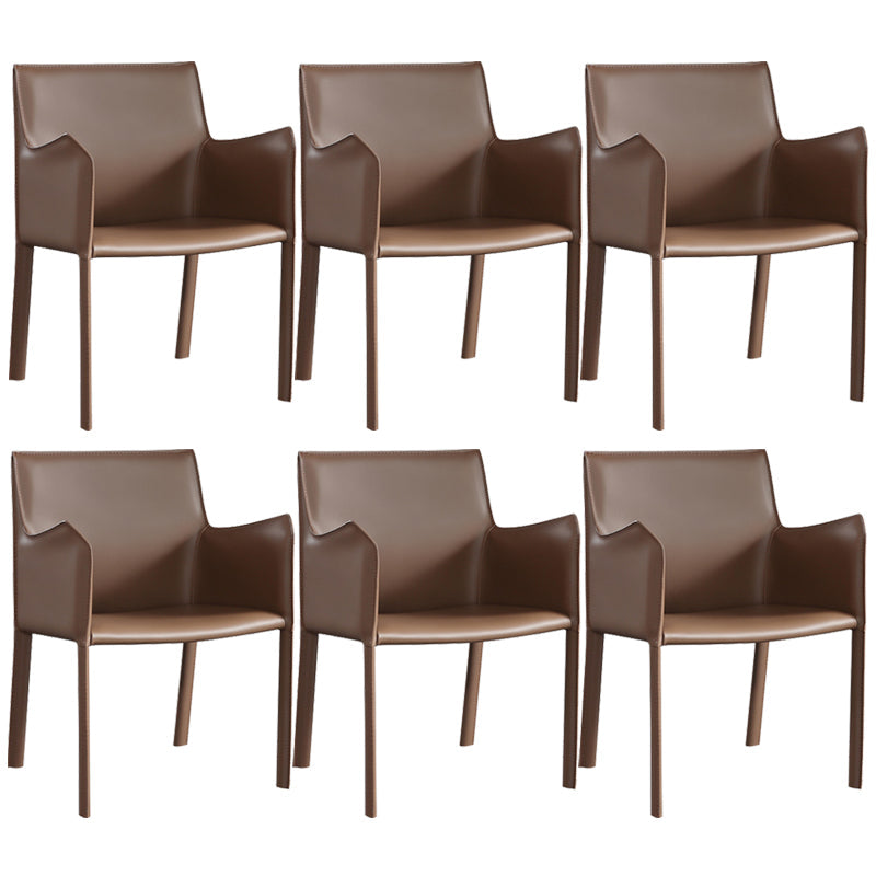 Esszimmer gepolsterter Armstuhl Kunstleder Parsons Stuhl