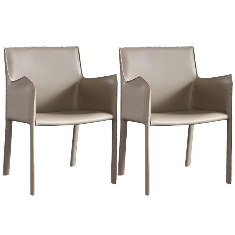 Esszimmer gepolsterter Armstuhl Kunstleder Parsons Stuhl