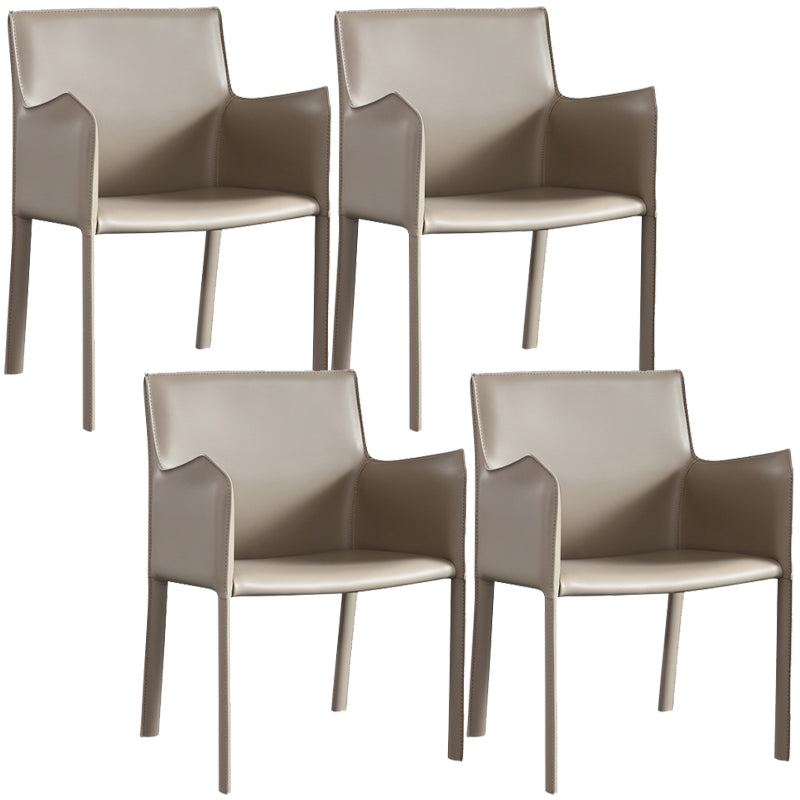 Esszimmer gepolsterter Armstuhl Kunstleder Parsons Stuhl