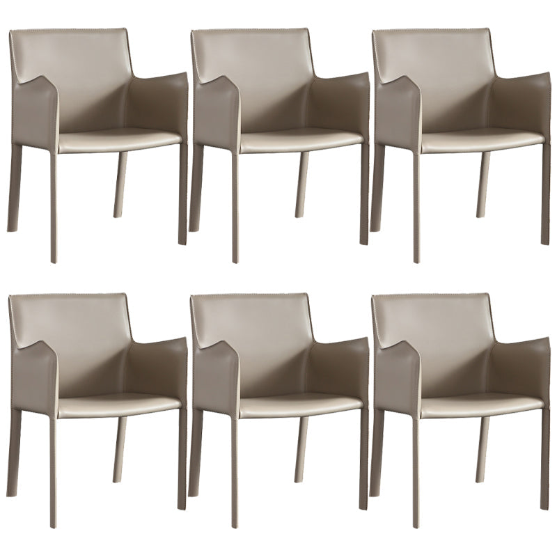 Esszimmer gepolsterter Armstuhl Kunstleder Parsons Stuhl