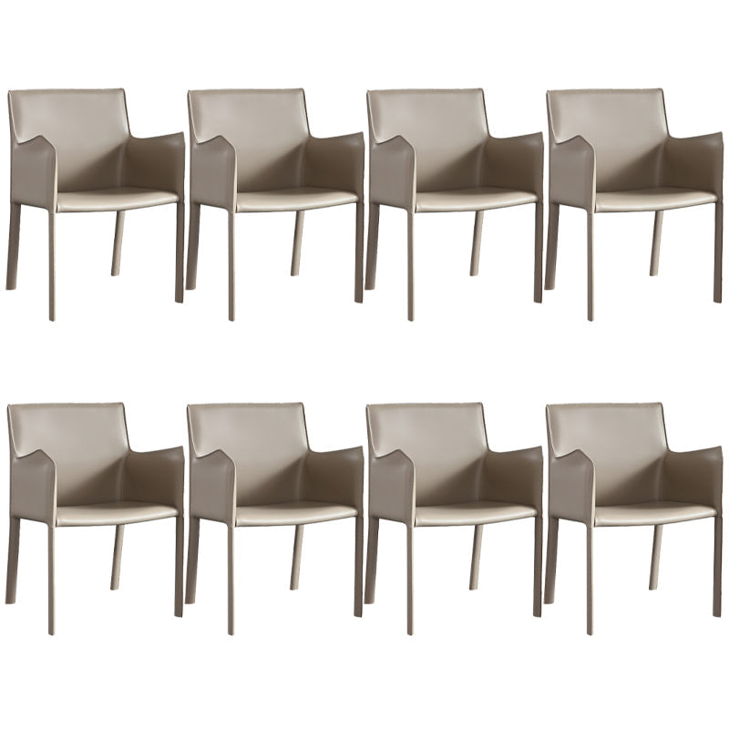 Esszimmer gepolsterter Armstuhl Kunstleder Parsons Stuhl