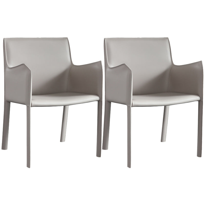 Esszimmer gepolsterter Armstuhl Kunstleder Parsons Stuhl