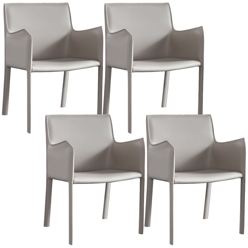 Esszimmer gepolsterter Armstuhl Kunstleder Parsons Stuhl