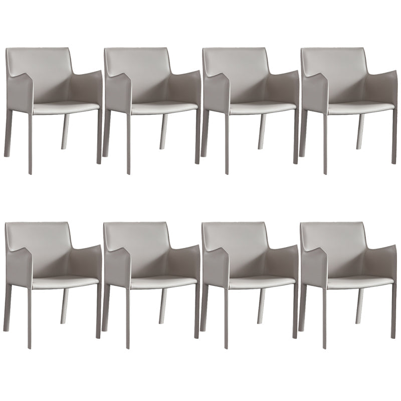 Esszimmer gepolsterter Armstuhl Kunstleder Parsons Stuhl