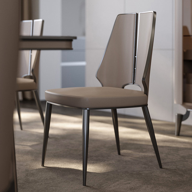 Sedia imbottita sala da pranzo casa finta sedia da pranzo in pelle finta