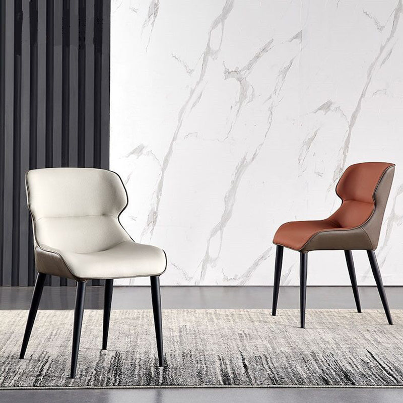 Home Upholstered Chair Dining Room Faux Leather Parsons Dining Chair Clearhalo 'Dining Chairs' 'Dining Tables & Seating' 'dining_chair' 'furn' 'furn_dining_chair' 'Furniture' 'Kitchen & Dining Furniture' 6780999