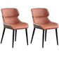 Home Upholstered Chair Dining Room Faux Leather Parsons Dining Chair Orange 2 Piece Set Clearhalo 'Dining Chairs' 'Dining Tables & Seating' 'dining_chair' 'furn' 'furn_dining_chair' 'Furniture' 'Kitchen & Dining Furniture' 6781009
