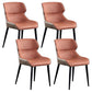 Home Upholstered Chair Dining Room Faux Leather Parsons Dining Chair Orange 4 Piece Set Clearhalo 'Dining Chairs' 'Dining Tables & Seating' 'dining_chair' 'furn' 'furn_dining_chair' 'Furniture' 'Kitchen & Dining Furniture' 6781010