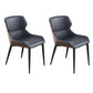 Home Upholstered Chair Dining Room Faux Leather Parsons Dining Chair Blue 2 Piece Set Clearhalo 'Dining Chairs' 'Dining Tables & Seating' 'dining_chair' 'furn' 'furn_dining_chair' 'Furniture' 'Kitchen & Dining Furniture' 6781014