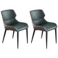 Home Upholstered Chair Dining Room Faux Leather Parsons Dining Chair Green 2 Piece Set Clearhalo 'Dining Chairs' 'Dining Tables & Seating' 'dining_chair' 'furn' 'furn_dining_chair' 'Furniture' 'Kitchen & Dining Furniture' 6781019