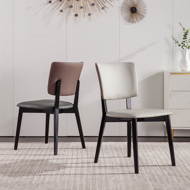 Dining Room Upholstered Chair Industrial Home Faux Leather Dining Chair