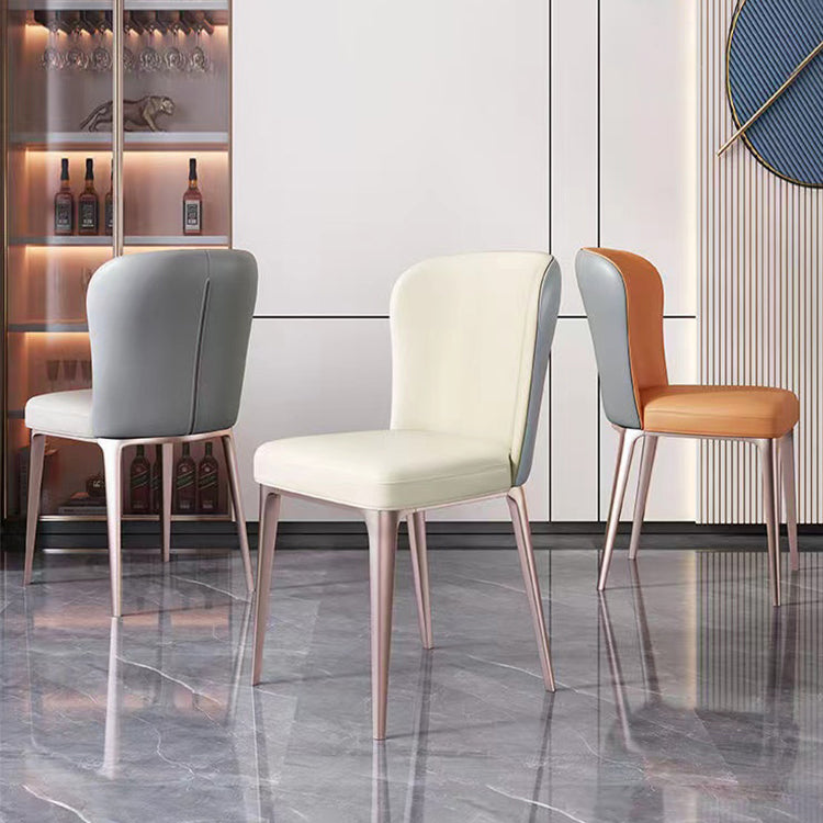 Kitchen Side Chair Metal Legs Upholstered Armless Dining Chair Clearhalo 'Dining Chairs' 'Dining Tables & Seating' 'dining_chair' 'furn' 'furn_dining_chair' 'Furniture' 'Kitchen & Dining Furniture' 6781105