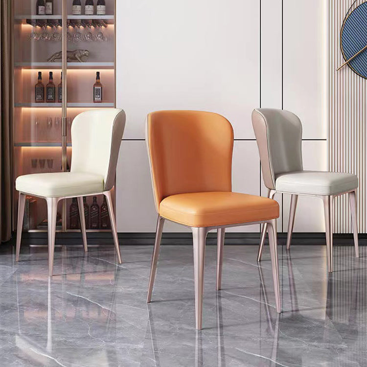 Kitchen Side Chair Metal Legs Upholstered Armless Dining Chair Clearhalo 'Dining Chairs' 'Dining Tables & Seating' 'dining_chair' 'furn' 'furn_dining_chair' 'Furniture' 'Kitchen & Dining Furniture' 6781110