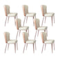 Kitchen Side Chair Metal Legs Upholstered Armless Dining Chair Off-White 8 Piece Set Clearhalo 'Dining Chairs' 'Dining Tables & Seating' 'dining_chair' 'furn' 'furn_dining_chair' 'Furniture' 'Kitchen & Dining Furniture' 6781111