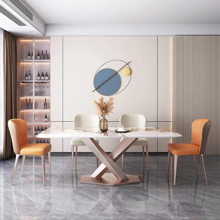 Kitchen Side Chair Metal Legs Upholstered Armless Dining Chair Clearhalo 'Dining Chairs' 'Dining Tables & Seating' 'dining_chair' 'furn' 'furn_dining_chair' 'Furniture' 'Kitchen & Dining Furniture' 6781112