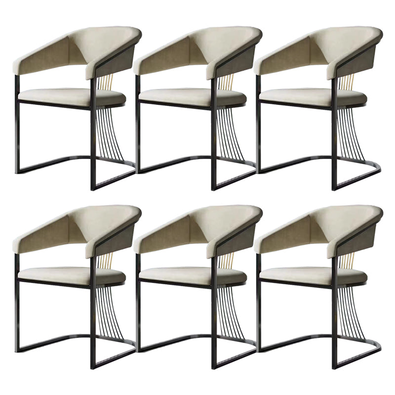 Glam keuken zijstoel goudbasis open rug eetstoel stoel