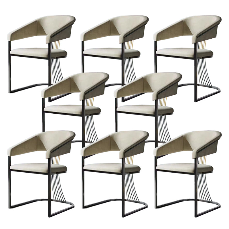 Glam Küchenseitenstuhl Gold Basis offener Essarm Stuhl