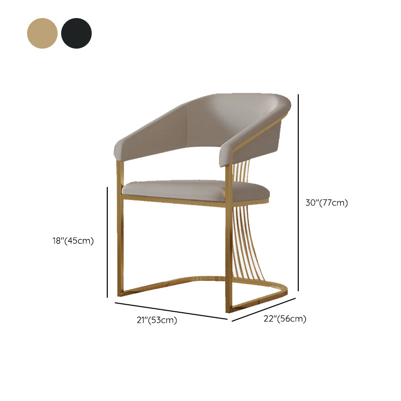 Sedia laterale della cucina glam Base in oro aprire la sedia del braccio da pranzo