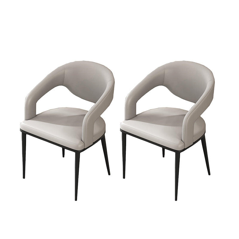 Sedia da sala da pranzo aperta gambe nere contemporanee sedia da pranzo