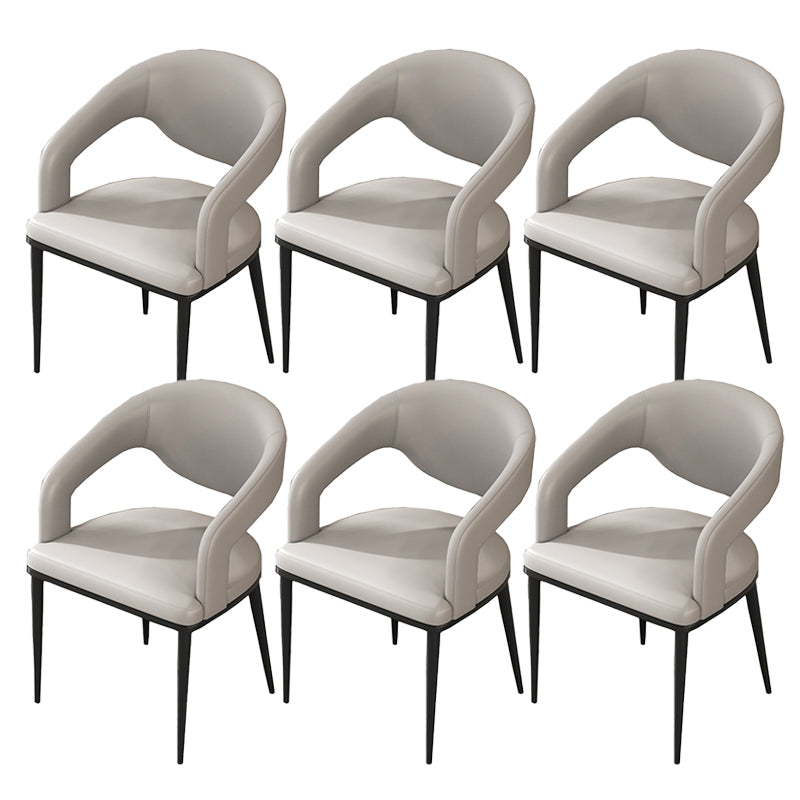 Sedia da sala da pranzo aperta gambe nere contemporanee sedia da pranzo