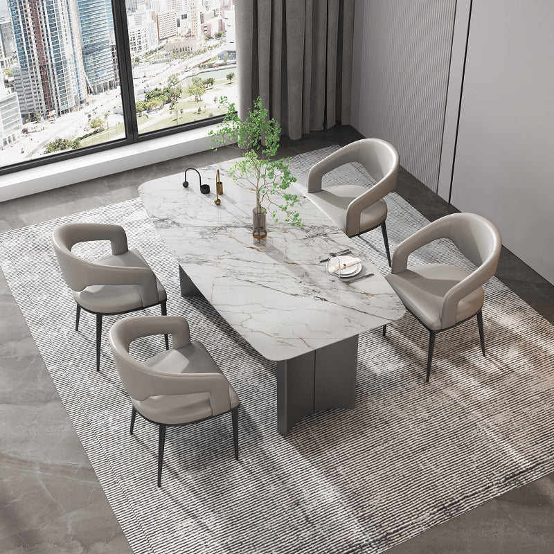 Sedia da sala da pranzo aperta gambe nere contemporanee sedia da pranzo