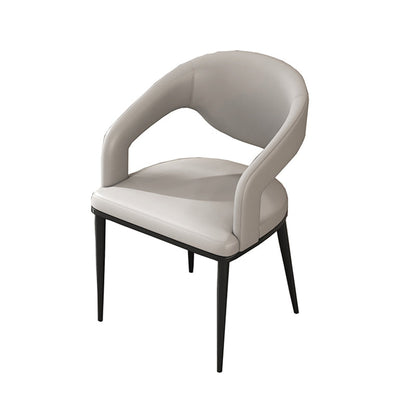 Sedia da sala da pranzo aperta gambe nere contemporanee sedia da pranzo