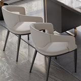 Sedia da sala da pranzo aperta gambe nere contemporanee sedia da pranzo