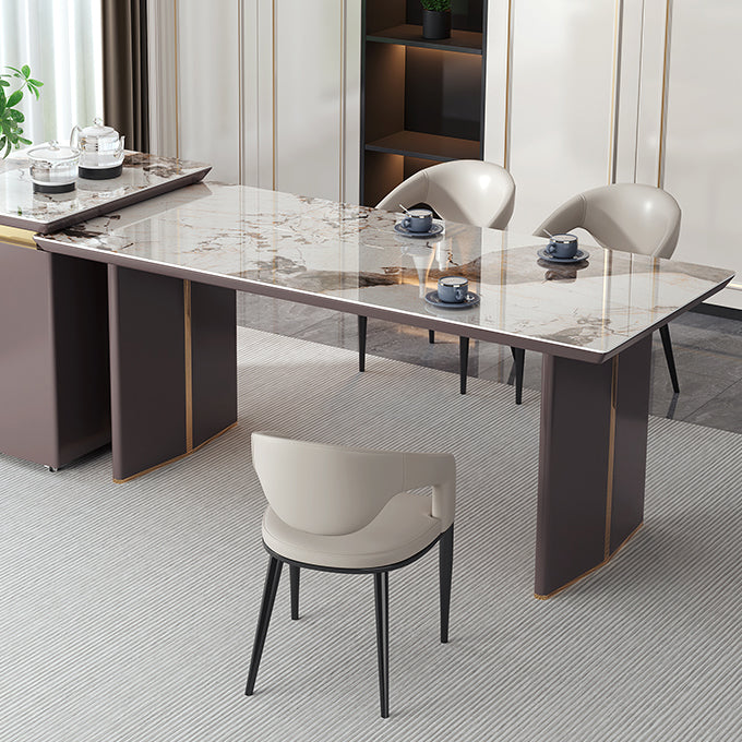 Sedia da sala da pranzo aperta gambe nere contemporanee sedia da pranzo