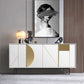 Tavolo a buffet in stile glam credenza a buffet in legno con armadi e cassetti