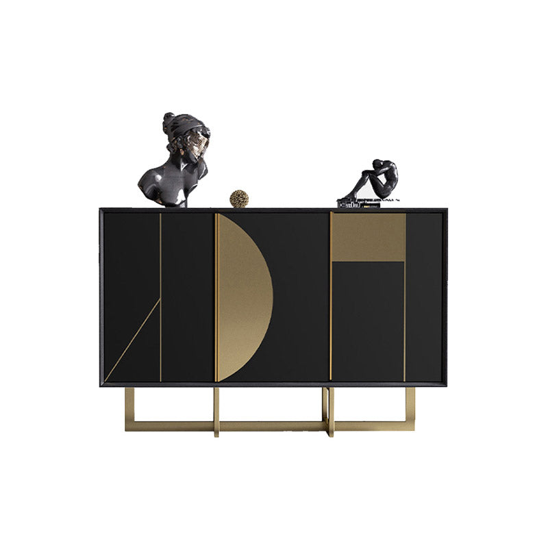 Tavolo a buffet in stile glam credenza a buffet in legno con armadi e cassetti
