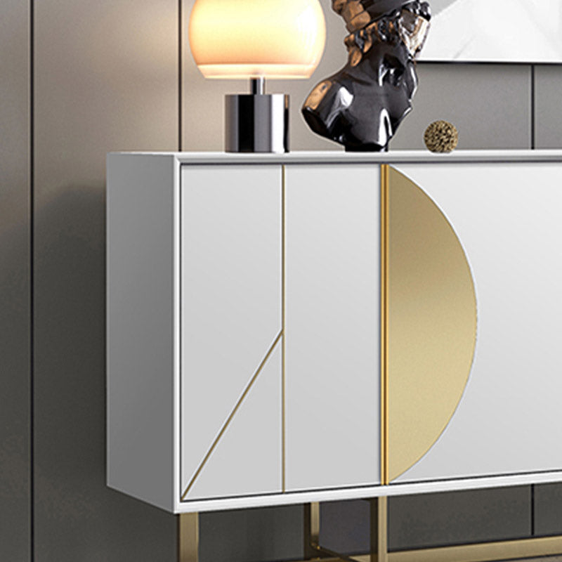 Tavolo a buffet in stile glam credenza a buffet in legno con armadi e cassetti