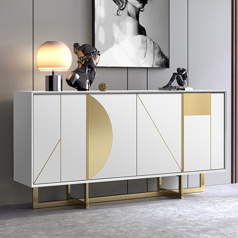 Tavolo a buffet in stile glam credenza a buffet in legno con armadi e cassetti