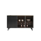 Stone Credenza Contemporary Style Dining Buffet with Cabinets and Drawers Clearhalo 'buffet_sideboard' 'Buffets & Sideboards' 'furn' 'furn_buffet_sideboard' 'Furniture' 'Kitchen & Dining Furniture' 6781431