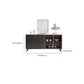 Stone Credenza Contemporary Style Dining Buffet with Cabinets and Drawers Clearhalo 'buffet_sideboard' 'Buffets & Sideboards' 'furn' 'furn_buffet_sideboard' 'Furniture' 'Kitchen & Dining Furniture' 6781437