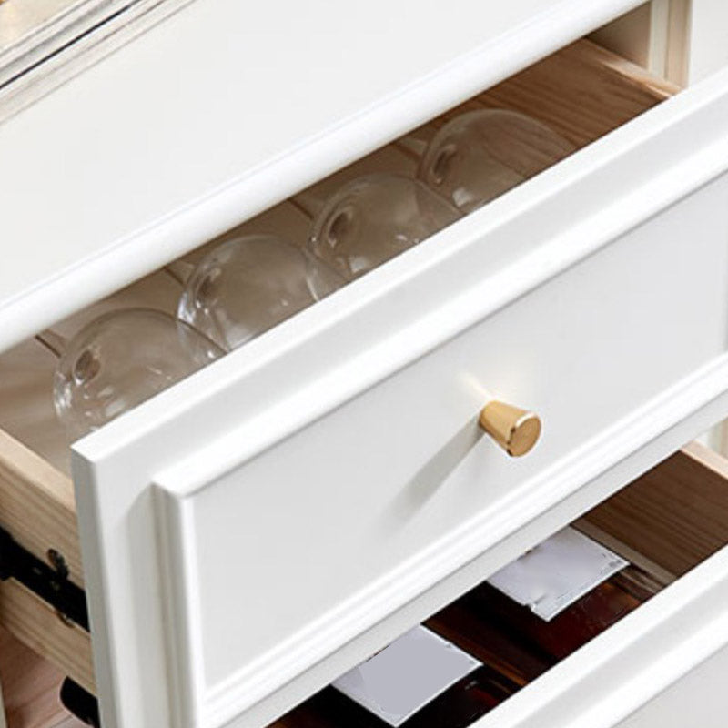 Tavolo a buffet in legno moderno scheda laterale con armadi e cassetti