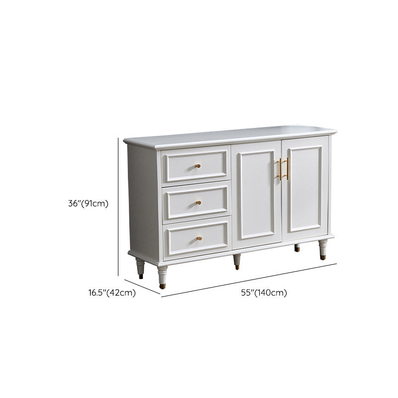 Tavolo a buffet in legno moderno scheda laterale con armadi e cassetti