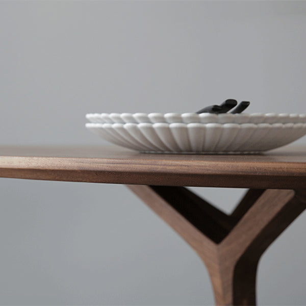 Contemporain 1/2/5 Pièces meubles Round en bois massif en bois ensemble en marron