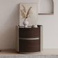 2 Drawers Contemporary Night Table Antique Finish Bedside Cabinet