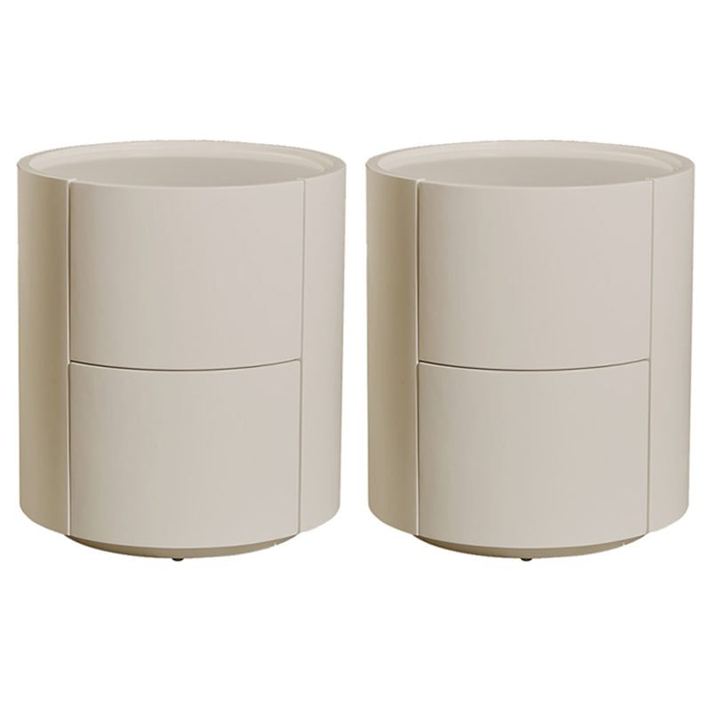 Drawer Storage Accent Table Nightstand Antique Finish Bed Nightstand Cream White 2 Piece Set Clearhalo 'Bedroom Furniture' 'furn' 'furn_night_stand' 'Furniture' 'night_stand' 'Nightstands' 6781554