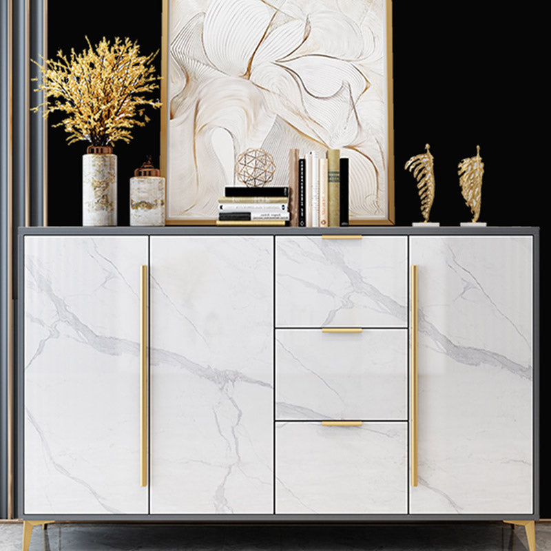 Glam Style Sideboard Engineered Wood Side Board for Living Room Clearhalo 'buffet_sideboard' 'Buffets & Sideboards' 'furn' 'furn_buffet_sideboard' 'Furniture' 'Kitchen & Dining Furniture' 6781634