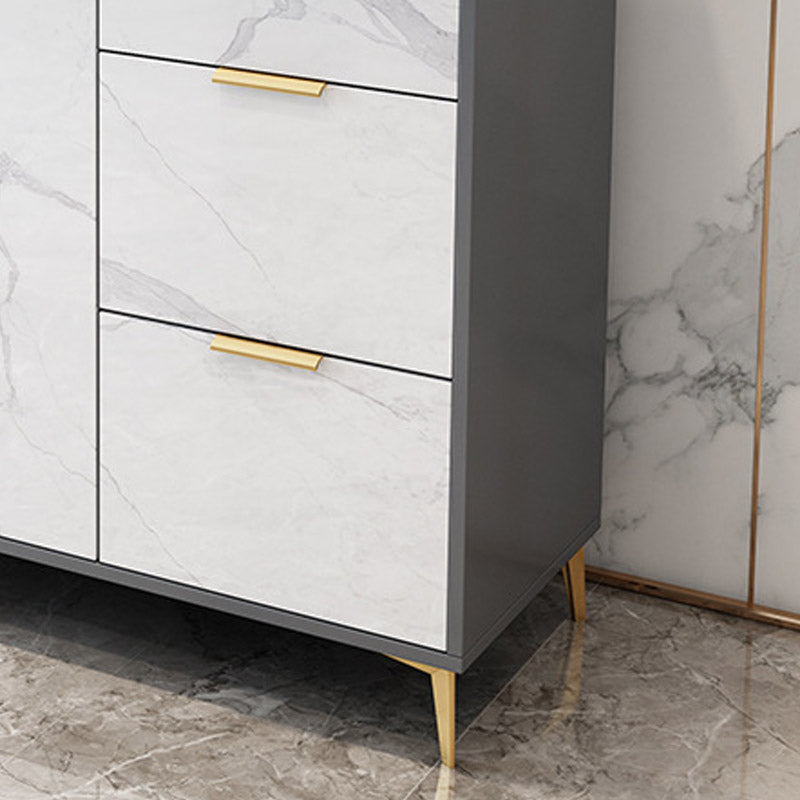 Glam Style Sideboard Engineered Wood Side Board for Living Room Clearhalo 'buffet_sideboard' 'Buffets & Sideboards' 'furn' 'furn_buffet_sideboard' 'Furniture' 'Kitchen & Dining Furniture' 6781644