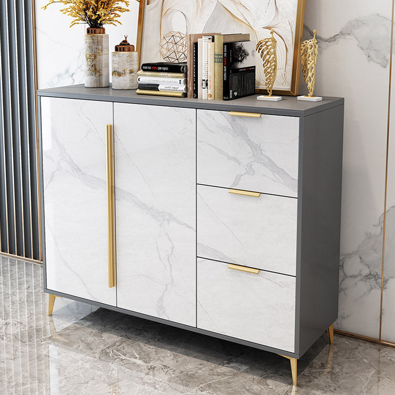 Glam Style Sideboard Engineered Wood Side Board for Living Room Clearhalo 'buffet_sideboard' 'Buffets & Sideboards' 'furn' 'furn_buffet_sideboard' 'Furniture' 'Kitchen & Dining Furniture' 6781646