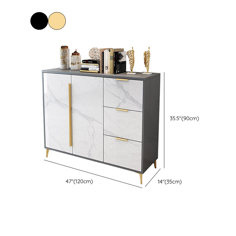 Glam Style Sideboard Engineered Wood Side Board for Living Room Clearhalo 'buffet_sideboard' 'Buffets & Sideboards' 'furn' 'furn_buffet_sideboard' 'Furniture' 'Kitchen & Dining Furniture' 6781655